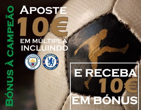 Aposte 10€ em múltipla e receba 10€ em bónus para apostar
